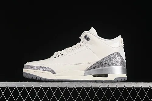 All categories Air Jordan Jordan series basketball shoes Air Jordan 3 OG version Air Jordan 3 "Sail Metallic Silver" AJ3 Joe 3 Metallic Silver CK9246-100